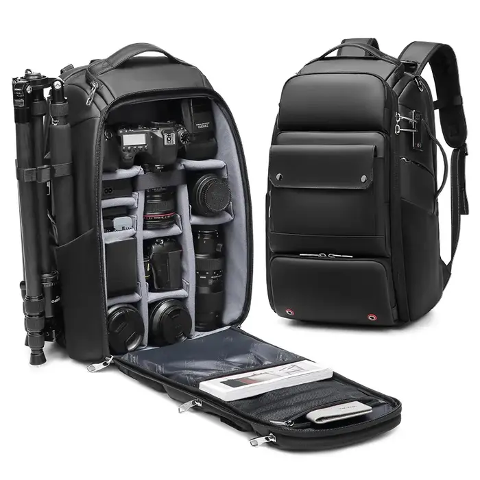 Sac à dos pour appareil photo de voyage et d'extérieur, sac à dos professionnel pour trépied de photographie, sac à dos pour ordinateur portable 16 pouces, sac à dos pour drone