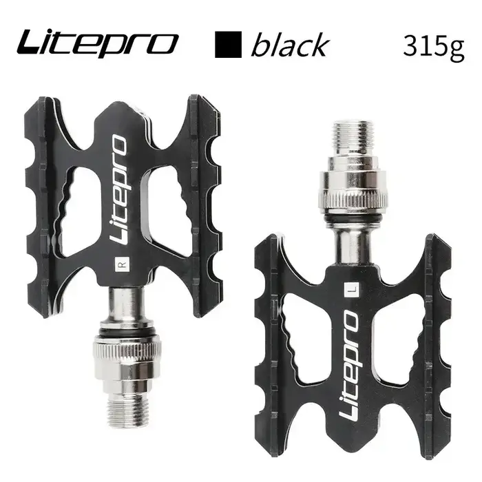 Litepro pédale de vélo ultralégère à dégagement rapide en alliage d'aluminium vélo pliant repose-pie