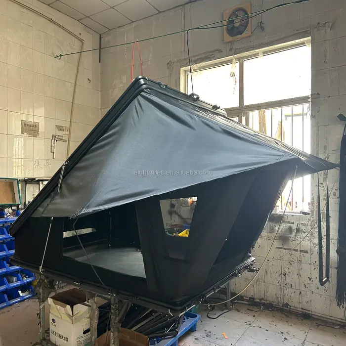 Tente de toit de voiture en aluminium pour 2 personnes, randonnée, coque rigide, convient aux camion