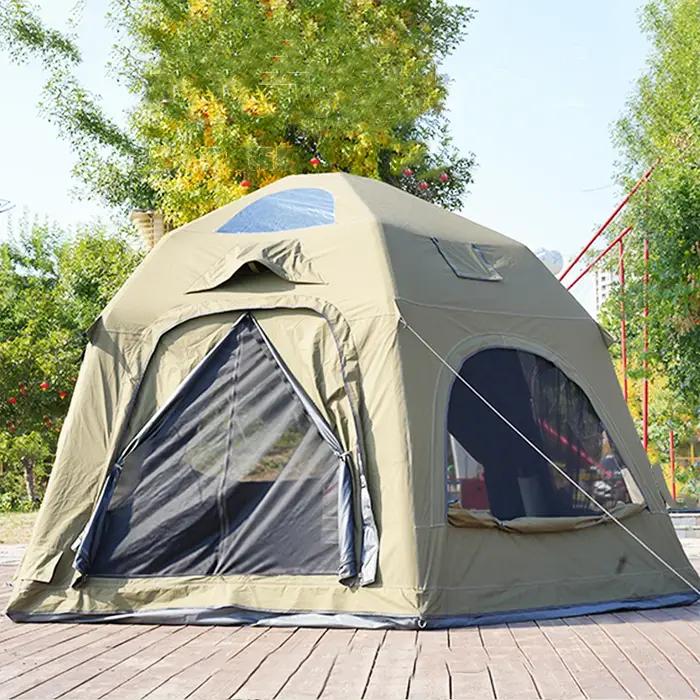 Tente de camping gonflable portable en gros d'usine, Oxford imperméable, tente de toit de haute qual