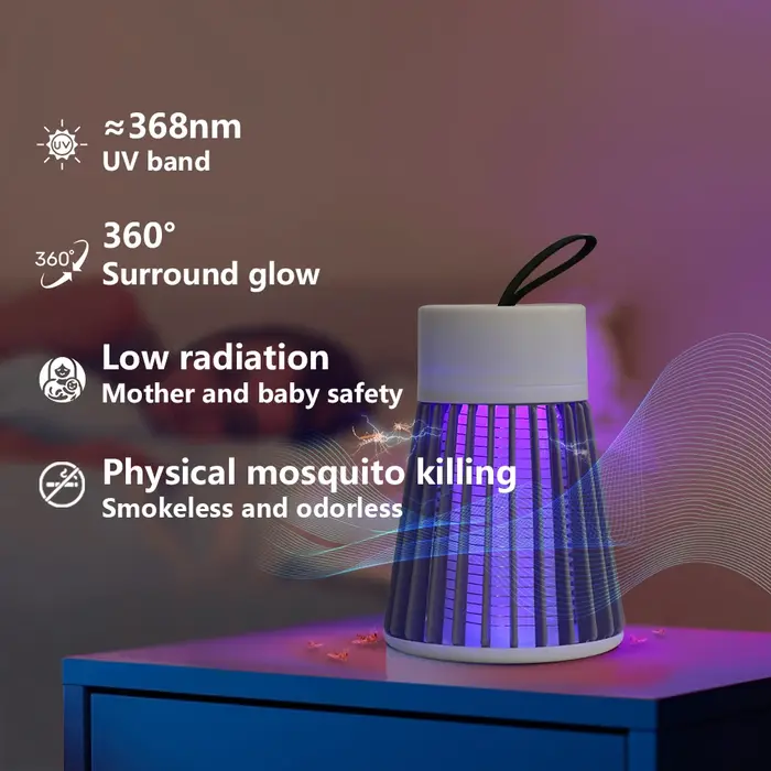 Lampe anti-moustiques électrique à lumière UV pour le camping en plein air