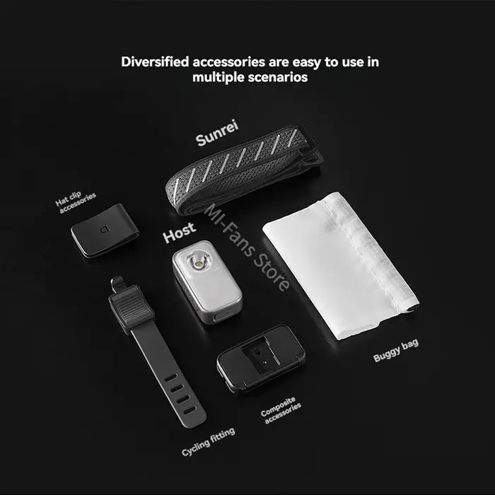 Xiaomi Mijia lumière multifonctionnelle extérieure 600lm phare chapeau pince lampe vélo Camping lumi