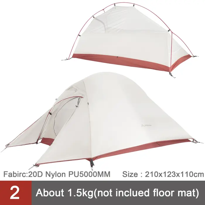 Tente de camping pour deux personnes BISINNA, légère, imperméable, pour randonnée, voyage, trekking,