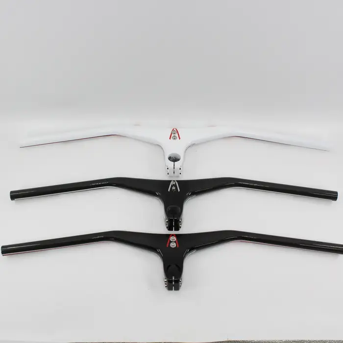 Le plus récent guidon de vélo en fibre de carbone NESS VTT 3K et tige guidon VTT en carbone intégré-