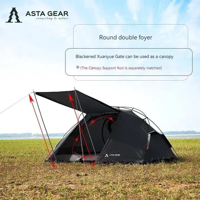 ASTA GEAR XuanYue-Tente de camping en plein air, randonnée, étanche à la pluie et à la neige, double pôle, autoportante, livraison