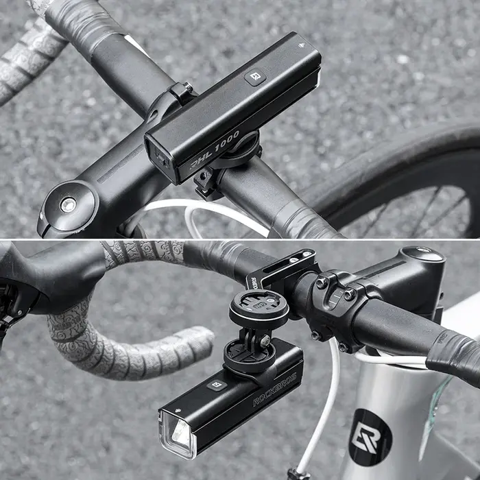 ROCKBROS vélo lumière 1000LM type-c charge vélo lumière avant lampe Rechargeable cyclisme phare alum