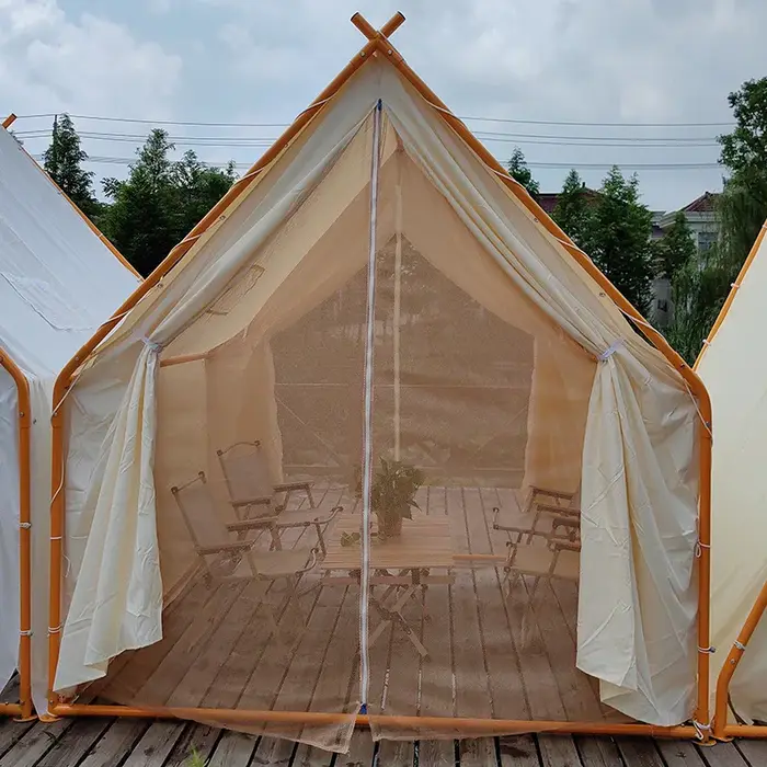Tente de camping triangulaire Dengfeng imperméable et coupe-vent pour barbecue, camping en montagne,
