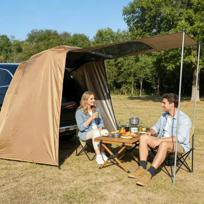 Tente arrière de voiture portable / bâche de camping