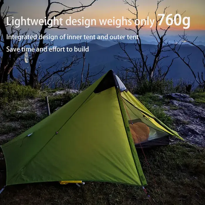 Nouveau FLAME'S CREED Lanshan 1 personne tente de Camping ultralégère extérieure simple homme 3/4 sa