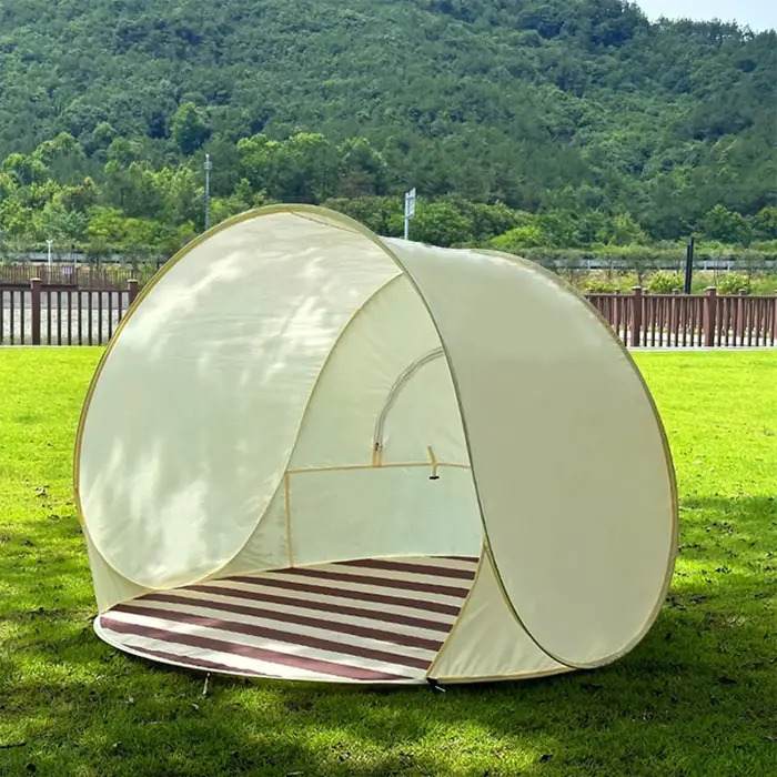 Tente de plage à ouverture rapide, pour le camping en plein air, pour 3-4 personnes, grand espace om