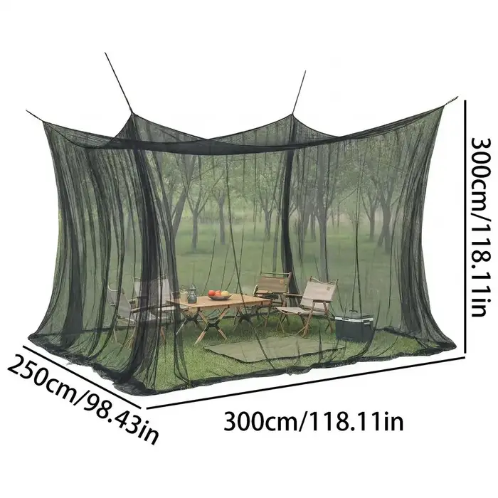 Moustiquaire d'extérieur pour gazebo, patio, jardin – Grande tente à mailles anti-insectes pour camp