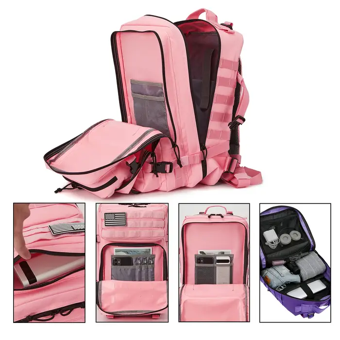 Sac à dos tactique de grande capacité 45L pour hommes/femmes, idéal pour la randonnée, le camping, l