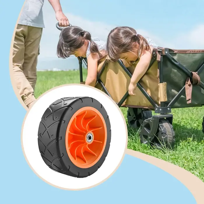 Roue de chariot pliable à roulement silencieux et fluide