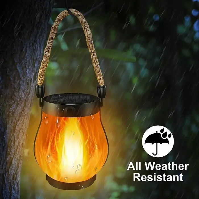 Lampes solaires à flamme pour le camping en plein air
