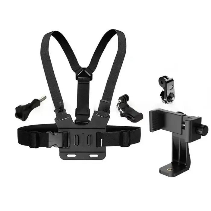 Support de téléphone réglable avec sangle de poitrine