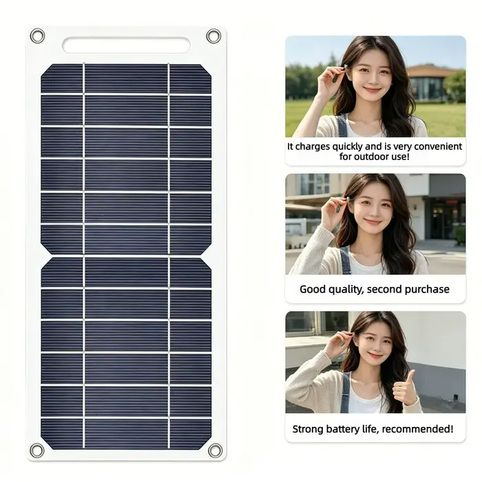 Panneau solaire à fixer sur sac à dos