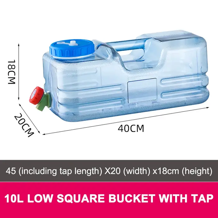 Seau d'eau extérieur de capacité de 5,5 l/10l, réservoir d'eau Portable, conteneur avec robinet, rés