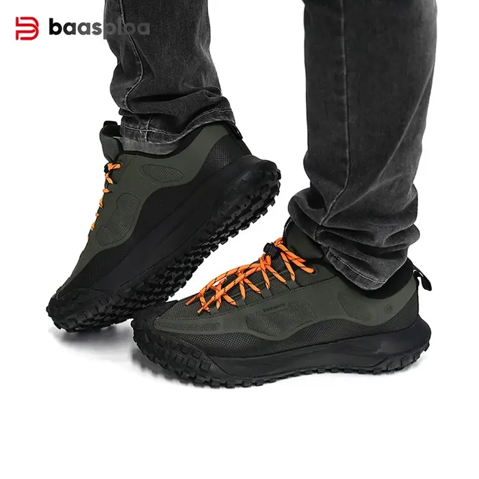 Baasploa hommes chaussures de randonnée en plein air imperméable Camping résistant antidérapant bask