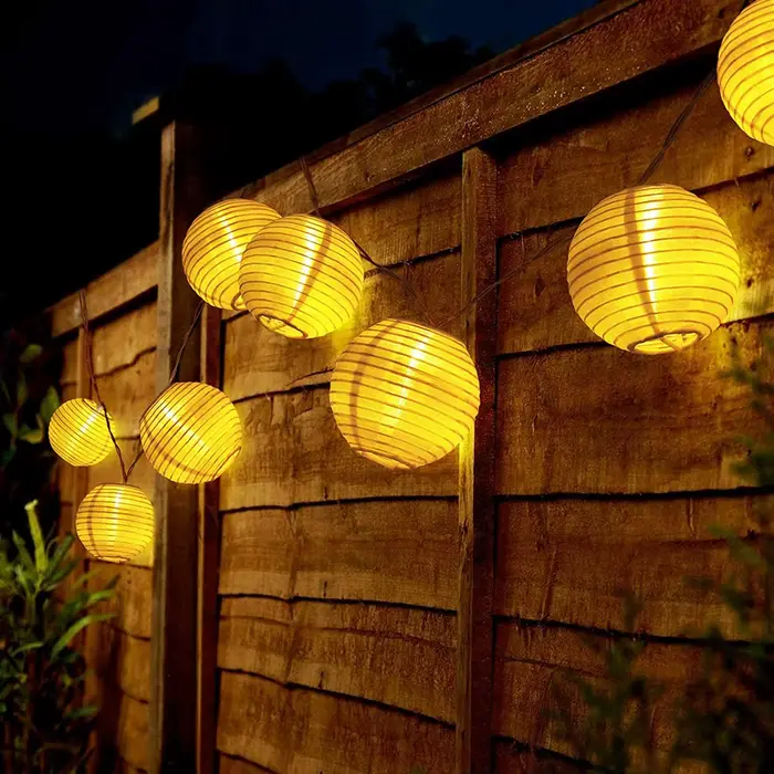 Lanterne étanche chaîne solaire fée lumières 6.5M 30 LED guirlande extérieure Patio lumière lampe à 