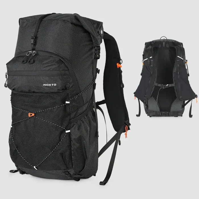 Sac à dos de randonnée pour hommes et femmes, sac à dos de camping imperméable de 30 L avec housse d
