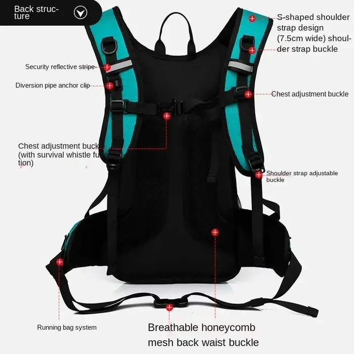 Sac à dos imperméable pour vélo Sac à dos d'hydratation