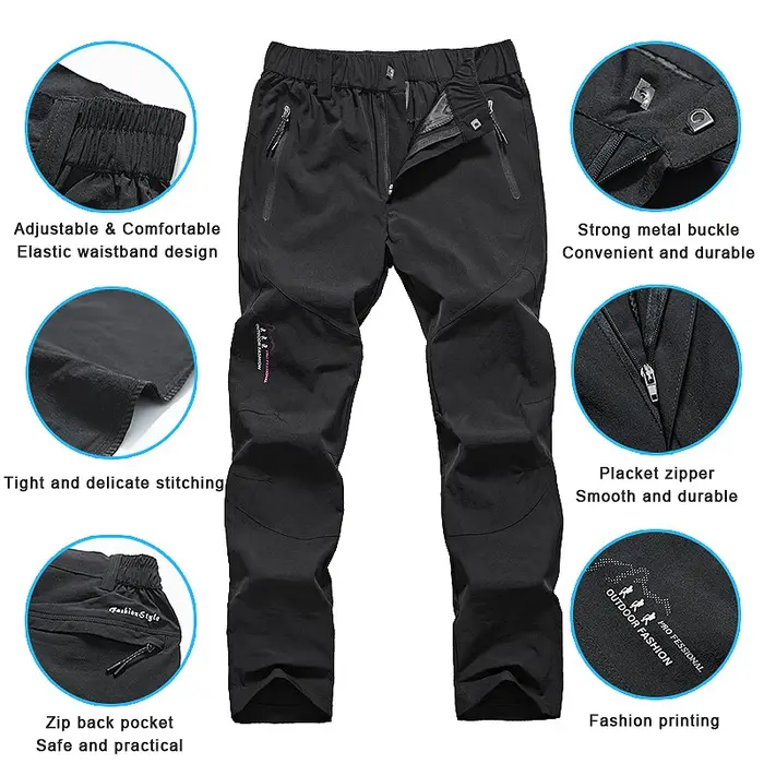 LNGXO femmes pantalons de randonnée été séchage rapide en plein air Camping escalade Trekking pantal