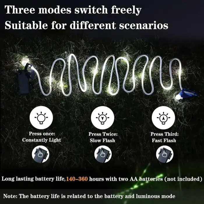 LED Camping vent corde lampe lumineuse auvent tente toit Anti-déclenchement nuit avertissement