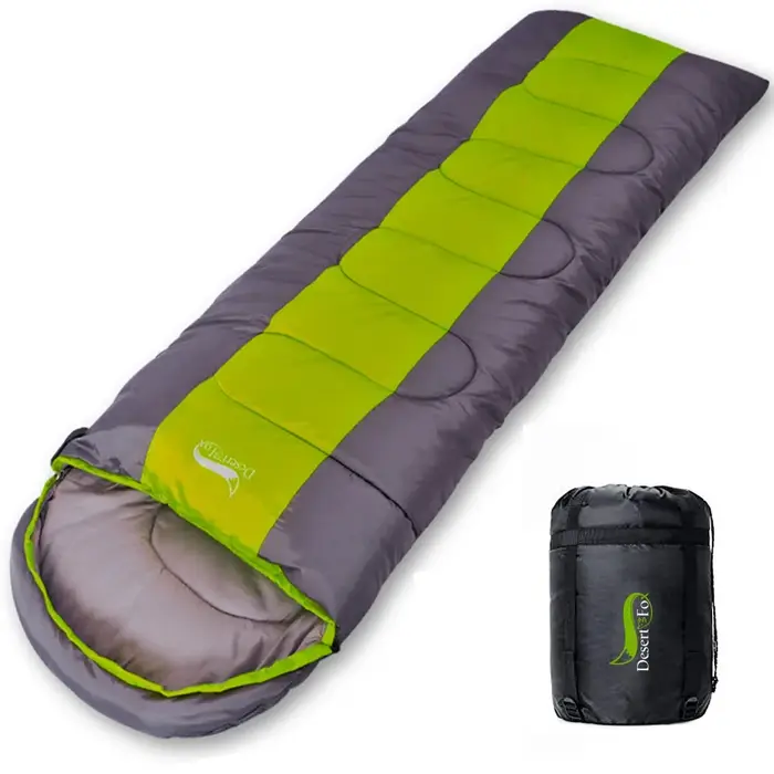 Desert & Fox Camping Sac de couchage léger 4 saisons enveloppe chaude et froide sac de couchage de r