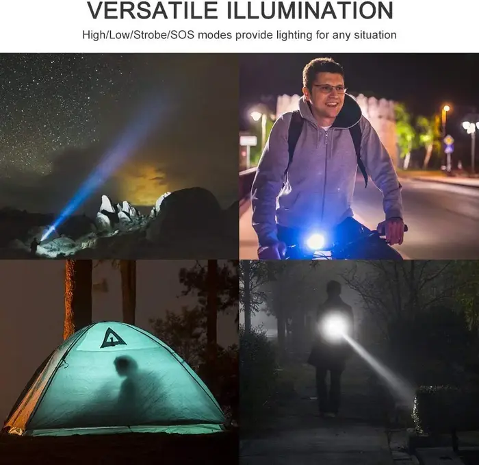 Pocketman lampes de poche LED lampe de poche Rechargeable USB torche de vélo lampe de poche étanche
