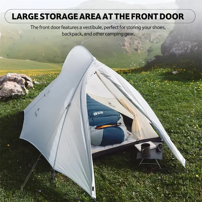 Naturehike Cloud Up UL Tente Ultralégère 1-2 Personne 15D Nylon Étanche Camping Unique Double Randonnée