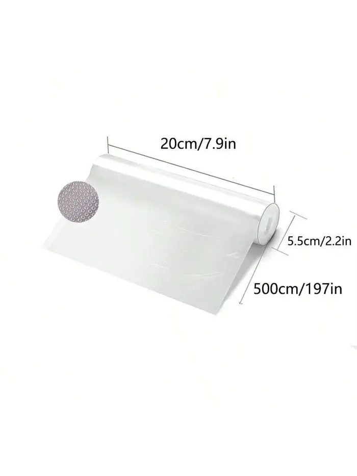 Sacs sous vide pour aliments, 500 cm/rouleau, sacs de conservation sous vide sans BPA, pour la conse