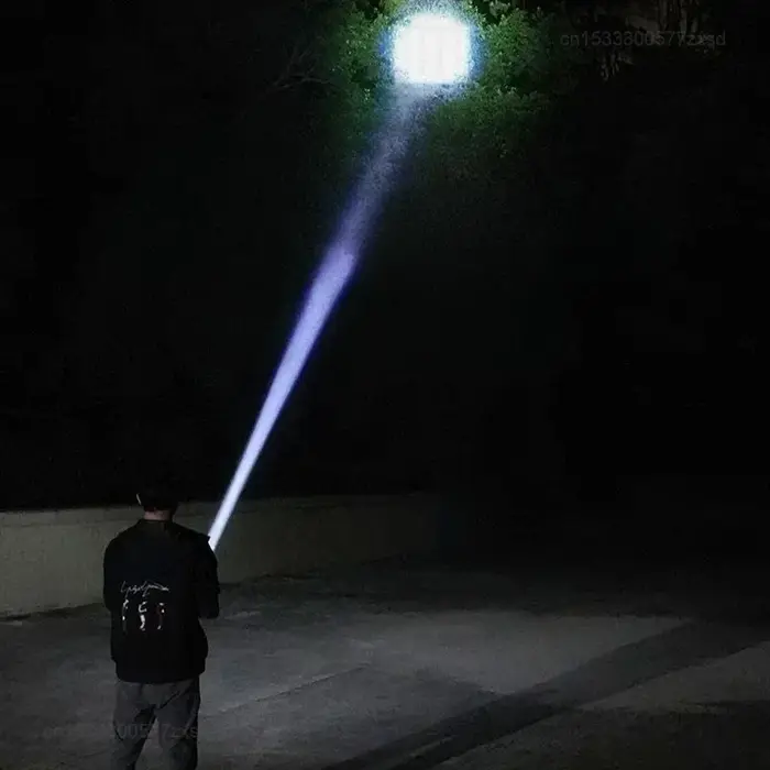 Lampe torche d'extérieur Mijia, portable, lumière puissante, mise au point variable avec éclairage l