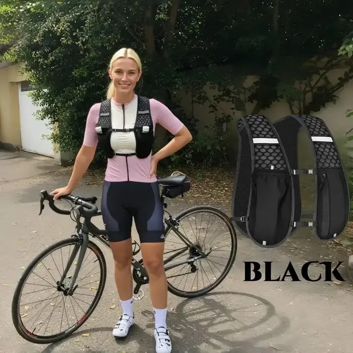 Gilet de course à pied avec bouteille d'eau, léger, respirant, poches de rangement extra-larges, sacs d'hydratation pour femmes et hommes