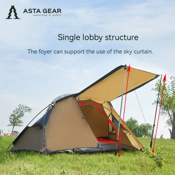 Asta Gear Crescent 1 20D-Tente de camping en nylon et silicone