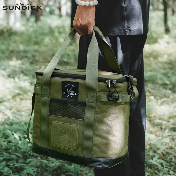 Sac isotherme bandoulière pour camping en plein air, sac de rangement portable, sac de pique-nique pour activités de plein air