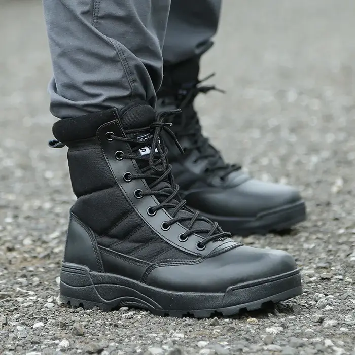 Bottes Skip pour hommes, chaussures de sécurité de travail, force spéciale, bottes du désert, randonnée en plein air, chaussures de rinçage