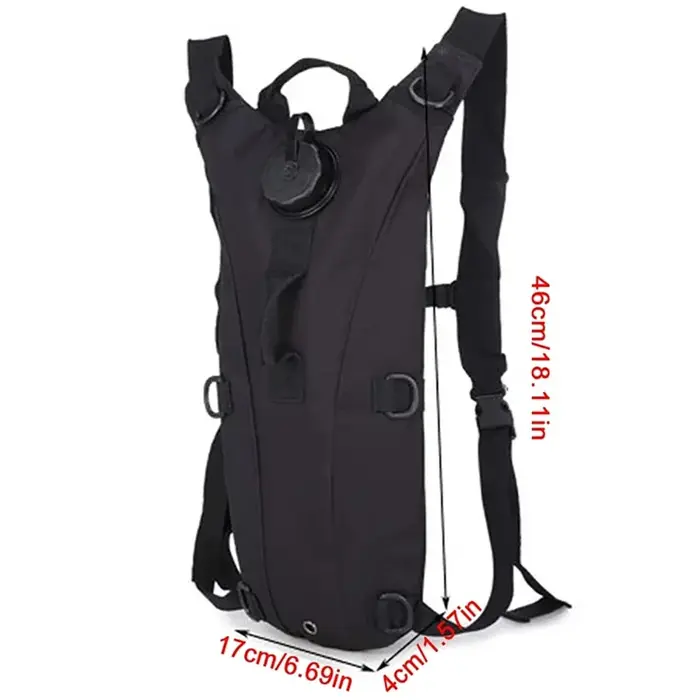 Sac à eau imperméable 3L pour sports de plein air, sac à dos pratique pour les voyages, le cyclisme, la randonnée, bouteille d'eau tactique