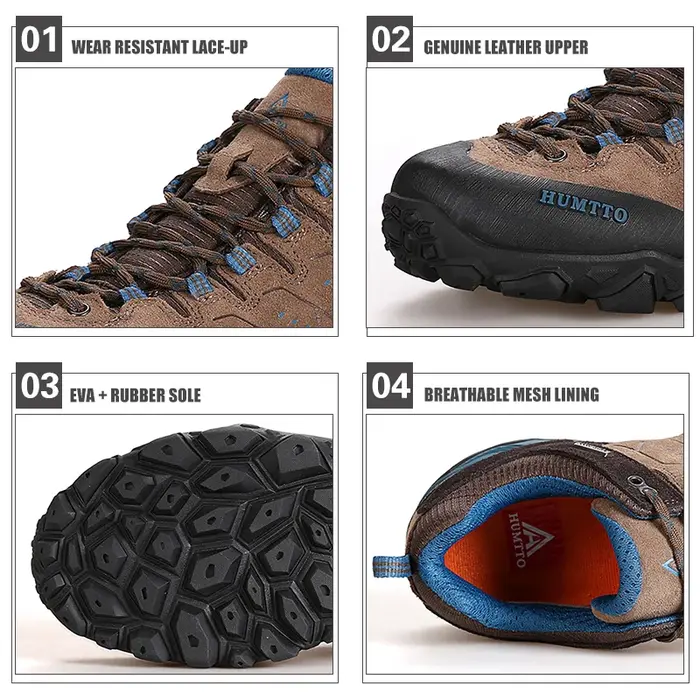 Humtto chaussures de randonnée en plein air antidérapantes respirant escalade hommes baskets Trekkin