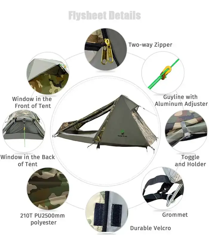 Tente ultralégère pour une personne