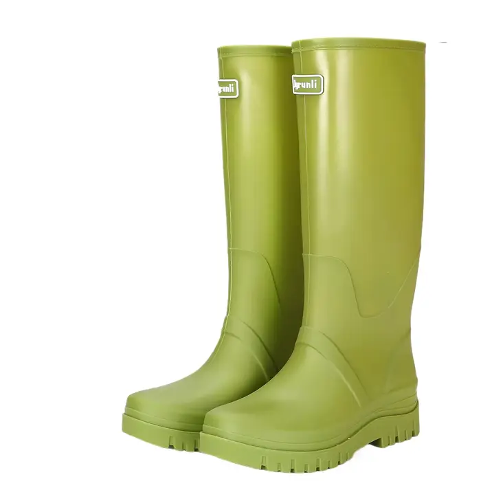 Bottes de pluie pour femmes, nouvelle mode, hautes, antidérapantes, pour la randonnée en extérieur, résistantes à l'usure, en caoutchouc