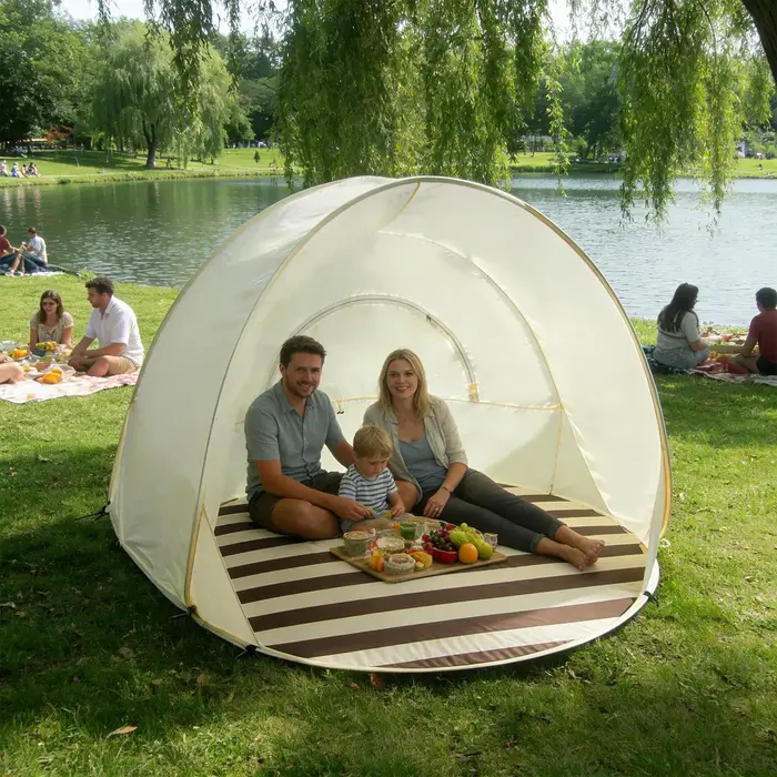 Tente de plage portable à ouverture rapide