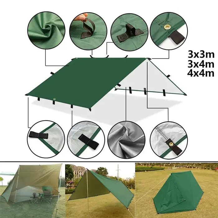Tente de survie imperméable à 19 points de suspension