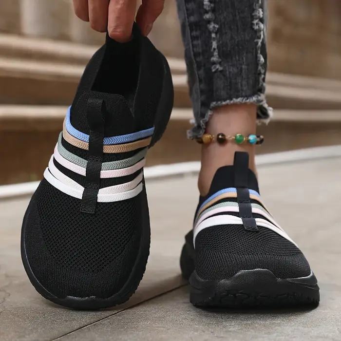 Chaussures de randonnée décontractées à semelles épaisses et à pieds larges pour femmes, chaussures