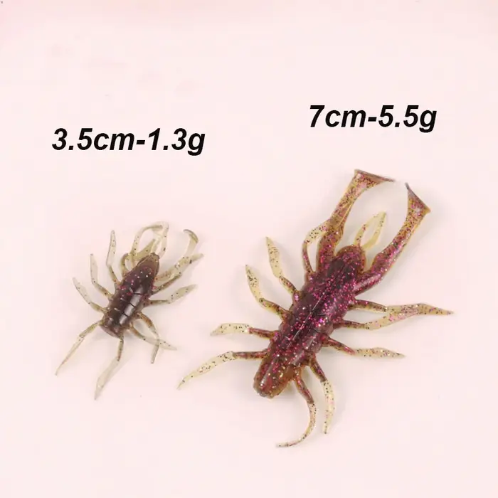 WESTBASS 4 pièces appâts de natation souples 3.5 cm-7 cm Silicone créature insectes appâts en caoutc