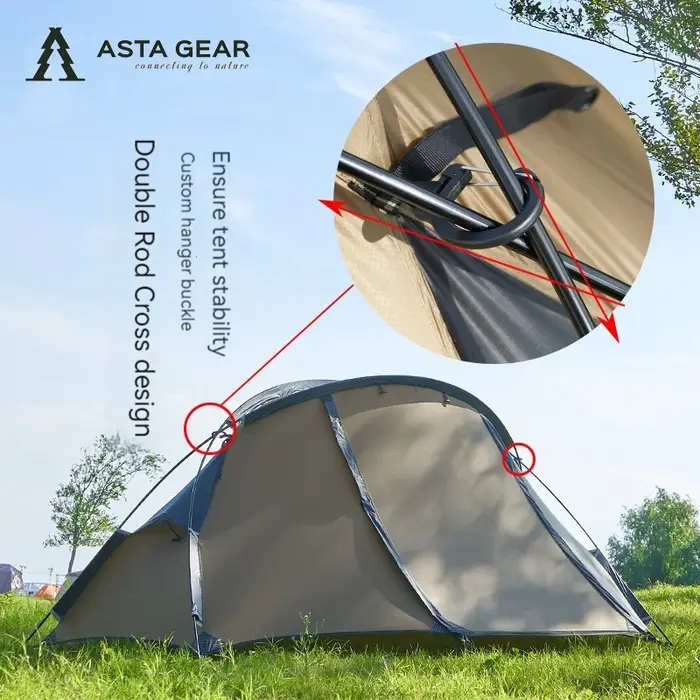 Asta Gear Crescent 1 20D-Tente de camping en nylon et silicone
