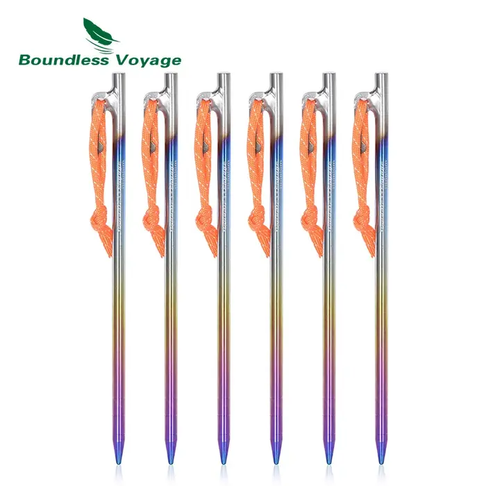 Boundless Voyage-Piquets de tente de camping en alliage de titane, piquets rapides, voyage en plein 