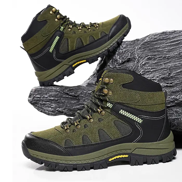 Bottes de randonnée montantes antidérapantes pour hommes
