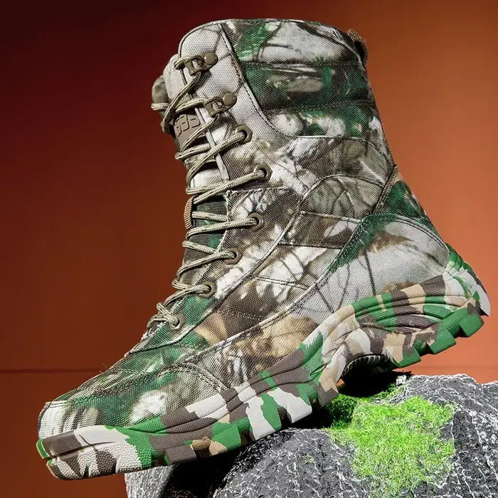 Nouveaux hommes bottes tactiques désert chasse randonnée chaussure à lacets en plein air cheville mâle étanche sécurité escalade chaussure formation armée botte