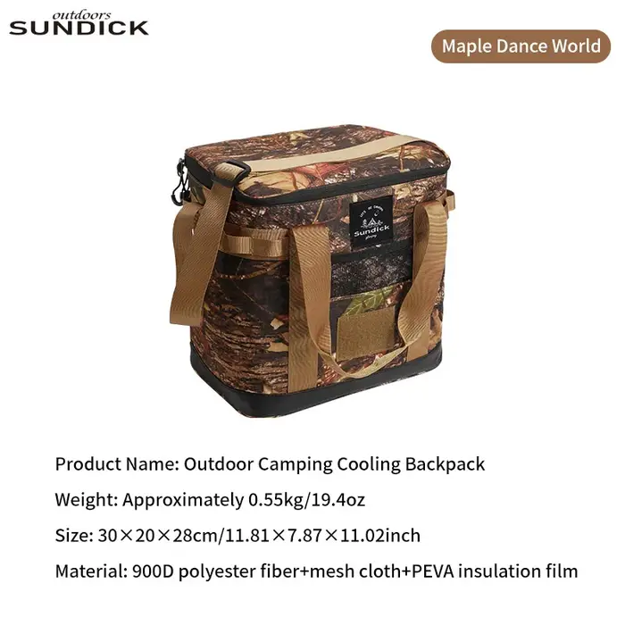 Sac isotherme bandoulière pour camping en plein air, sac de rangement portable, sac de pique-nique p