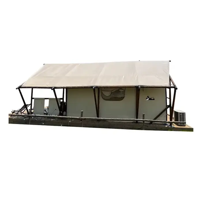 Tente de luxe 5x9m toutes saisons pour glamping extérieur